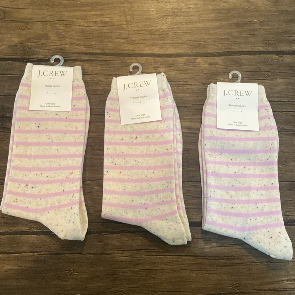 J. Crew Trouser Socks. Set of Three.